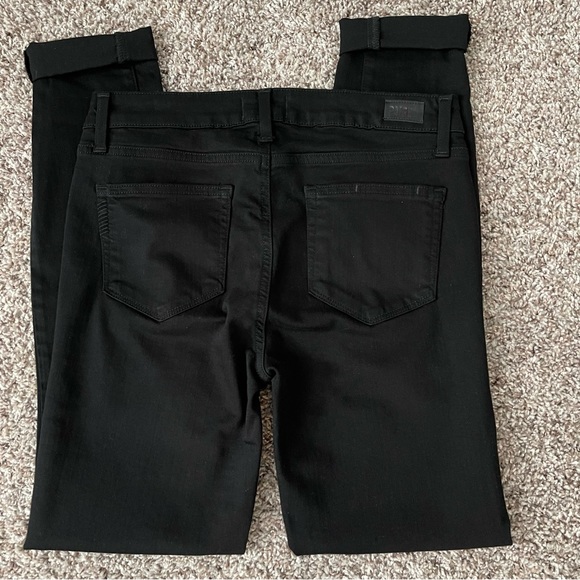 Paige Verdugo Ultra Skinny Black Eclipse Destructed Jeans Size 29 - Picture 7 of 12